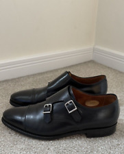 Sapatos Al Bazar de couro preto alça dupla monge tamanho 9 comprar usado  Enviando para Brazil