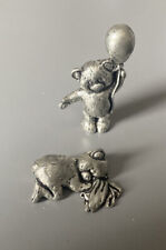 Vintage pewter teddy for sale  Ireland