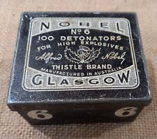 Used, VINTAGE NOBEL GLASGOW NO. 6 DETONATOR TIN THISTLE BRAND for sale  Shipping to South Africa