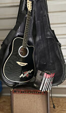 ESTEBAN Rock On  “Crystal Heart” Acoustic/Electric GUITAR W/ Case,Discs & Amp for sale  Shipping to Canada