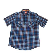 Used, Bontrager Boardwalk Shirt Blue Orange Plaid Button Up Shirt Size L for sale  Shipping to South Africa