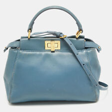 Mini bolsa de couro azul claro Fendi Peekaboo alça superior comprar usado  Enviando para Brazil