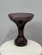 Used, Blenko Lilac Glass Vase (or Pedestal) 5919 Wayne Husted Sandblasted Mark 7.75” for sale  Shipping to South Africa
