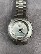 Usado, Relógio masculino TISSOT T touch Z251/351 cronógrafo mostrador prateado quartzo precisa de bateria comprar usado  Enviando para Brazil