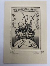 Luca Daum , ex libris - graphic - etching 1978, signed for sale  Shipping to South Africa