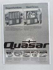 Quasar Big Screen TV Furniture Speakers Audio Amplifiers Vtg Magazine Print Ad, used for sale  Shipping to South Africa