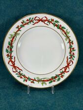 Royal Worcester Holly Ribbons Pattern Salad Plate(s) Christmas Made in England for sale  Salem