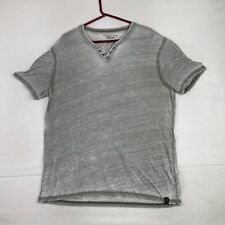 Lucky Brand Venice Burnout T-Shirt Men's XL Henley Short Sleeve Gray for sale  Shipping to South Africa