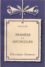 Pascal pensees opuscules d'occasion  Lalinde