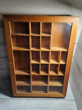 Vintage Wooden Curio Wall Hanging Display Shelf Cubby Shadow Box-23 Cubby's for sale  Shipping to South Africa