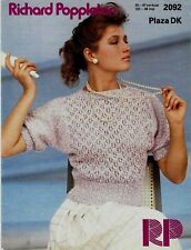 Richard Poppleton Plaza DK KNITTING PATTERN, Women Sweater for sale  Shipping to South Africa