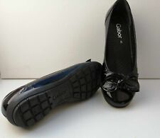 GABOR Black Balerina Leather Shoes UK 5 EU 38 US 7 FLAT Wide segunda mano  Embacar hacia Argentina