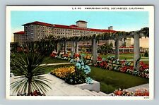 Los Angeles, Historic 1921 Ambassador Hotel Gardens, California Vintage Postcard for sale  Shipping to South Africa