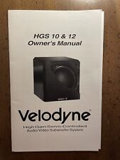 Used, Owners Manual for Velodyne HGS 10 & 12 Subwoofer System for sale  Shipping to South Africa