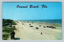 Used, Ormond Beach Parking, Classic Cars, Atlantic Swimming, Florida Vintage Postcard for sale  Shipping to South Africa