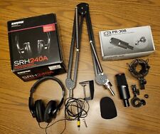 Used, Podcast Studio Kit - Microphone, Headphones, Shock Mount, Boom Arm, XLR Cable  for sale  Shipping to South Africa