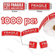 1 Roll 1000 1 x 3 FRAGILE HANDLE WITH CARE Stickers Labels Mailing Shipping til salg  Sendes til Denmark