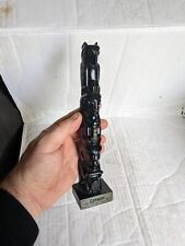 Canadian 9 Inch Black Pearlite Tahnoo Totem Pole Ornament Desk Object VGC for sale  Shipping to South Africa