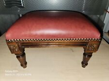 Leather footstool burgundy for sale  Willis