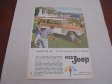 Publicidade 1963 RURAL JEEP WILLYS anúncio impresso original comprar usado  Enviando para Brazil