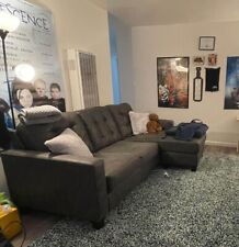 Shaped grey couch for sale  Hillside