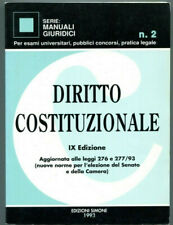 Diritto costituzionale serie usato  Italia