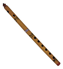 Instrumento musical tradicional de viento de madera flauta de bambú hecho a mano Bansuri 14 pulgadas segunda mano  Embacar hacia Argentina
