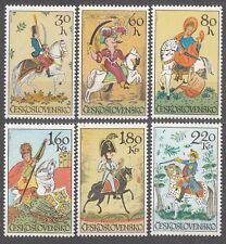 CZECHOSLOVAKIA 1972 **MNH SC#1837/42 set, Horsemen from 18th-19th century tiles  na sprzedaż  PL