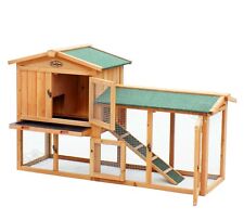 Wooden Pet Rabbit Hutch Bunny Guinea Pig Ferret Run 2 Tier Wood House Cage Pen for sale  CREDITON