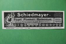 Usado, WIZ16g) Publicidad Schiedmayer piano de cola piano harmonium Stuttgart 1916 publicidad 26x7,5 segunda mano  Embacar hacia Mexico