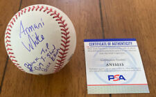 Bola de beisebol autografada assinada branca Armani com camiseta grande Billie Eilish PSA/DNA comprar usado  Enviando para Brazil