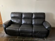 recliner 3 set sofa leather for sale  YEOVIL