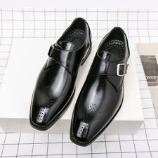 Sapatos sociais Oxford masculinos com alça de monge feitos à mão couro PU festa de casamento formal comprar usado  Enviando para Brazil