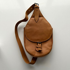 The Trading Company Cognac Leather Adjustable Strap Sling Bag for sale  Shipping to South Africa