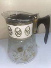 David Douglas Glass Coffee Pot Percolator Vintage MCM Flameproof Wheat 6 Cup for sale  Shipping to South Africa
