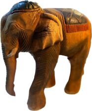 Used, Beautiful Indian Elephant Wood Carved 7 Inches Long Vintage Hand Made for sale  Shipping to South Africa