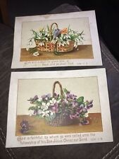 2 - Victorian Religious Bible Verse Trade Cards. R41, used for sale  Shipping to South Africa