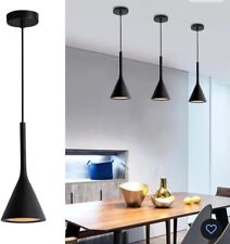 Iluminação fazenda cone preto pingente luz 1 luz pequena cozinha industrial comprar usado  Enviando para Brazil