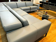 Roche Bobois 5-Piece Gray Reclining Leather Modular L-Shape Sofa tweedehands  verschepen naar Netherlands