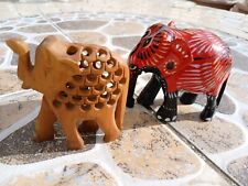 éléphants bois sculpté d'occasion  Canet-en-Roussillon