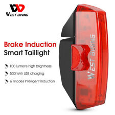 Usado, WEST BIKING Sensor de Freio à Prova de Chuva USB Bicicleta Lanterna Traseira Inteligente Bicicleta comprar usado  Enviando para Brazil