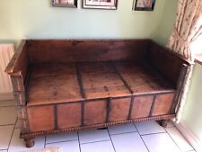 Antique hardwood settle for sale  MILTON KEYNES