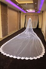 Wedding veil Royal Long veil Length beaded edge  for bride for sale  Shipping to South Africa