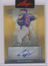 2022 Leaf Trinity SEIYA SUZUKI Chicago Cubs AÇO DOURADO Novato AUTO RC 1/1, usado comprar usado  Enviando para Brazil