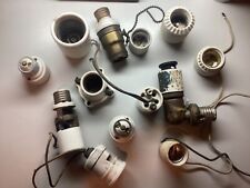 Lote de soquete/interruptores de luz de alavanca redonda vintage soquete de porcelana COMO ESTÁ comprar usado  Enviando para Brazil