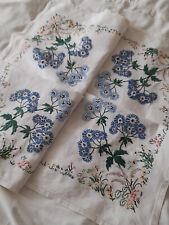 Vintage embroiderd tablecloth for sale  ABERTILLERY