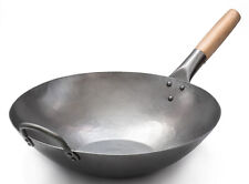 Craft Wok Płaski 35 cm ręcznie kuty wok ze stali węglowej 731W316 na sprzedaż  PL