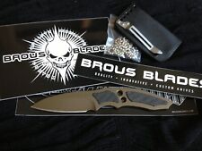 Usado, Faca personalizada Brous Blades 3/16"" Cerakote D2 aço, fibra de carbono, bainha Kydex comprar usado  Enviando para Brazil