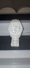 Relógio feminino EMPORIO ARMANI AR1405 mostrador branco pulseira de cerâmica 35mm comprar usado  Enviando para Brazil
