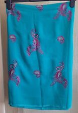 Indian saree turquoise for sale  LEICESTER
